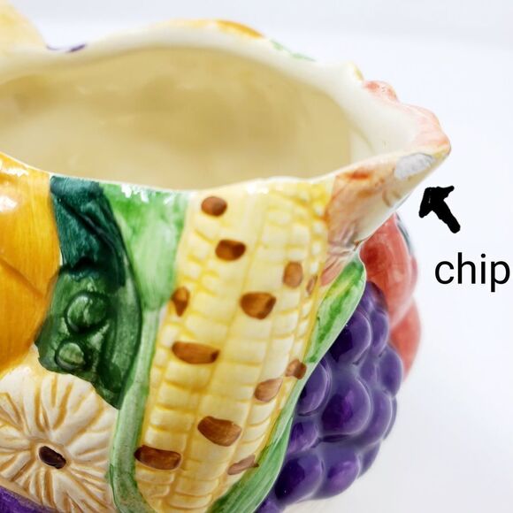 Vintage Long Rich Harvest Creamer & Sugar Bowl Set SALE - Picture 13 of 13